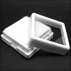 1 Packung 20 Stck./30 mm Weiß Kunststoff Box Aufbewahrung für Edelstein/Diamant Edelstein Display - Bild 1 von 4