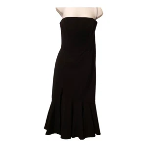Kleid The Population Madison Trägerloses Midikleid mit Schlitz Schwarz Damen M Neu ohne Etikett - Bild 1 von 10