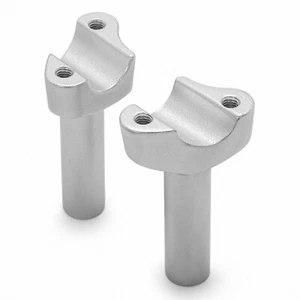 4" Handlebar Risers For Harley 1"Bar Heritage Softail Dyna FXDL Wide Glide FXDWG - Picture 1 of 14