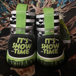 Beetlejuice It’s Showtime High Top Women’s Size 8 Sneakers Shoe Striped Bug - Picture 1 of 6