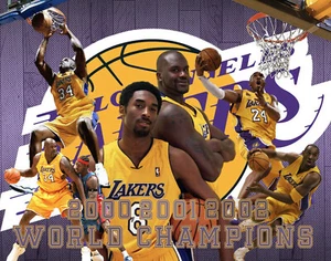 Los Angeles Lakers Lithograph print of Kobe & Shaq 11 x 14 - Picture 1 of 1
