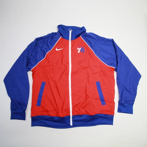 Philadelphia 76ers Nike NBA Authentics Jacket Men's Red/Blue New Cover