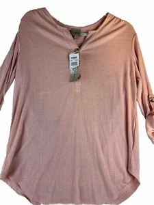 Como Vintage Women’s Tops Flowy 1/4 Button Down Size L - Picture 1 of 7