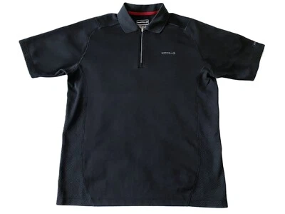 Merrell - Мужская средний черный Opti-wick четверть молнии UPF 50 + рубашка-поло воротник - Изображение 1 из 4