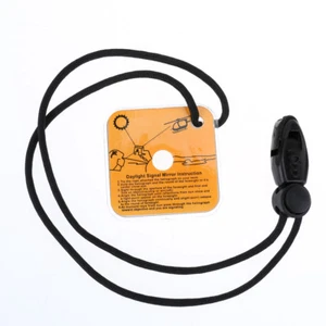 Outdoor Camping & Hiking Mirror Reflective Survival Signal Tool With Whistle - Picture 1 of 6