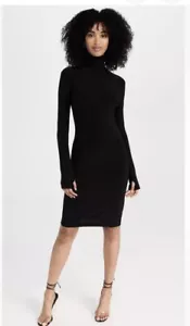 Norma Kamali $125 NWT Women's Black Long Sleeve Turtleneck Dress Size S - Picture 1 of 11
