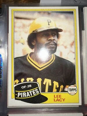 1981 Topps Lee Lacy Blackless Borderless Error Variation #332 SSP Pirates 1 Foto 1 de 2
