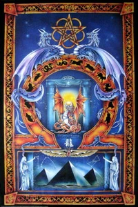 PETER PRACOWNIK POSTER KELTISCHER DRACHEN CELTIC DRAGON - Picture 1 of 1