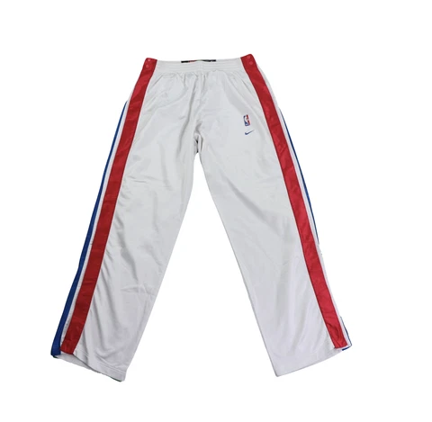 Vintage Nike NBA Detroit Pistons Jon Barry Game Worn Pants 2XL 02/03 White USA Cover