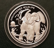 Congo 10 franc ELEPHANT  2007 silver