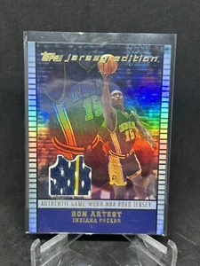 2002-03 Topps Jersey Edition Black #JERAO Ron Artest Pacers Game Worn - Picture 1 of 2
