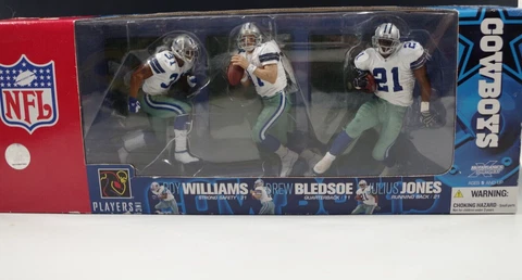 MCFARLANE DALLAS COWBOYS 3 PACK SET WILLIAMS BLEDSOE JONES NFL FOOTBALL NIB Cover
