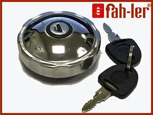 Fahler Polished STAINLESS STEEL Fuel Petrol Locking Cap For Classic Cars - Picture 1 of 2