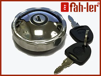 Fahler Polished STAINLESS STEEL Fuel Petrol Locking Cap For Classic Cars  • 13.88€