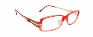 New Authentic Cazal MOD.324/1 COL.253 Germany 90s Red Plastic Eyeglasses Frame - Picture 1 of 7