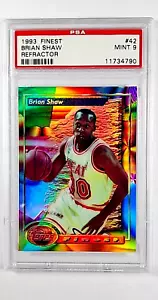 1993 1993-94 Topps Finest Refractor #42 Brian Shaw PSA 9 *Only 4 Graded Higher* - Picture 1 of 3