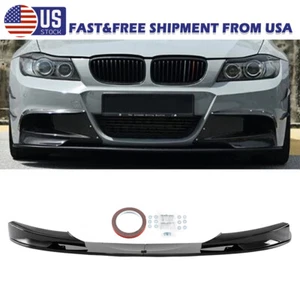 Front Bumper Splitter Lip For BMW 3-Series E90 E91 LCI M Sport 325i 335i 09-2012 - Picture 1 of 9