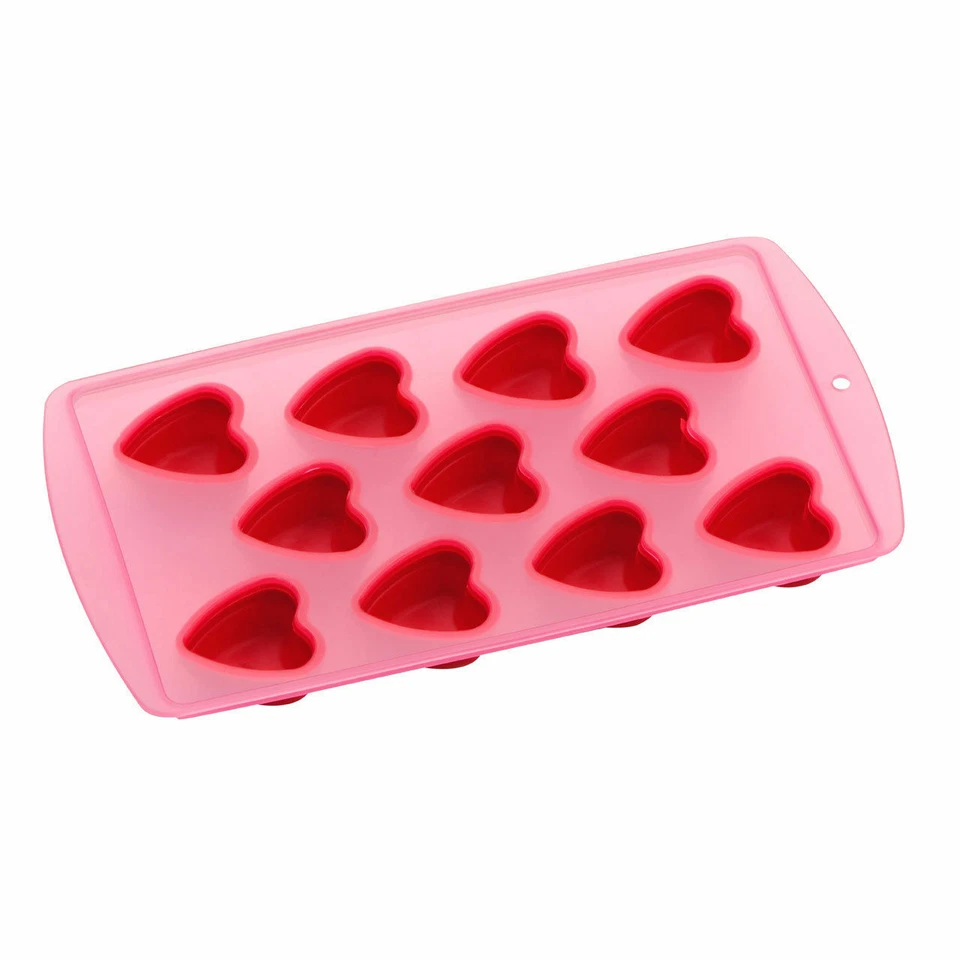 Ice Cube Tray, Heart Cubes Silicone Non Stick, Chocolate Jelly - Image 1 of 1