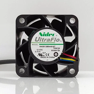 Nidec W40S12BS4A5-57 4028 4cm 12V 0.73A Super High Air Volume Server Fan#XR - Image 1 of 4