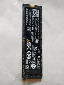 WD_BLACK SSD PC SN810 1Tb Gen4 SDCPNRY M.2 NVMe SSD 2280 Under 500 Hours Use - Afbeelding 1 van 3