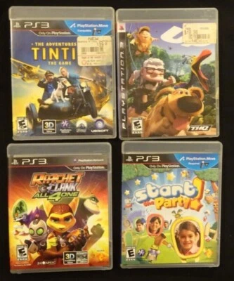 (PS3) The Adventures of Tintin:The Game + Up + Ratchet & Clank + Start the Party - Image 1 of 4