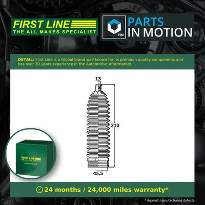 Steering Rack Boot fits VW POLO 01 to 12 Gaiter Bellow Firstline 5Z0423831 New - Image 1 of 4