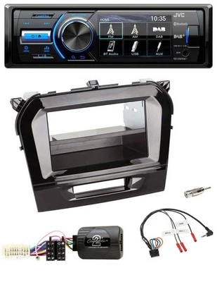 JVC Bluetooth Lenkrad USB DAB Autoradio für Suzuki Vitara ab 2015 piano schwarz - Bild 1 von 4
