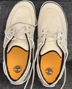 Timberland Herren Leder Bootsschuhe Beige Braun & Grau Größe 13 Weite - Bild 1 von 9