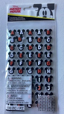 Disney Mickey Mouse Ears Alphabet Letters Scrapbooking Stickers By EK Success - Image 1 of 3