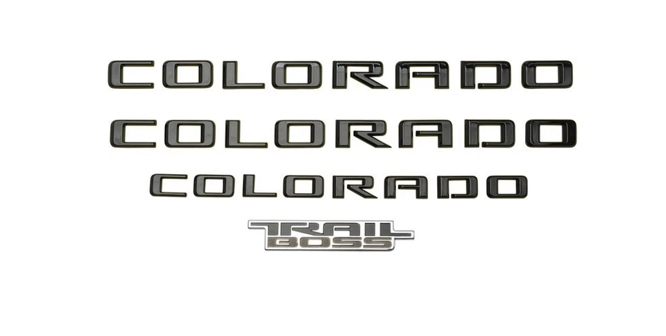Chevrolet Colorado Trail Boss 2026 emblemas negro 85038323 OEM GM Foto 1 de 1