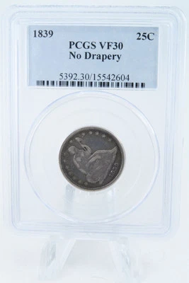 1839-P PCGS VF30 Liberty Seated Quarter Business Strike 25C - Image 1 of 2