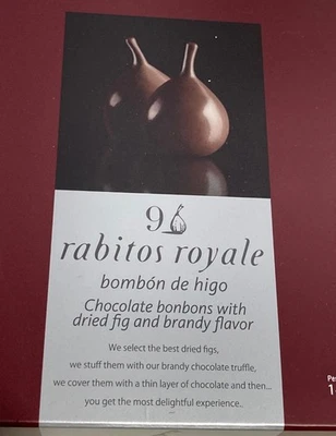 ¡REGALOS DE VACACIONES! Caramelos de higo cubiertos de chocolate LA HIGUERA RABITOS ROYALE Foto 1 de 4