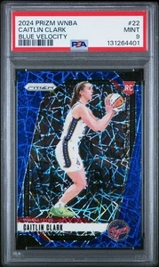2024 PRIZM WNBA CAITLIN CLARK BLUE VELOCITY ROOKIE PSA 9 MINT #22 RC G21 - Picture 1 of 2