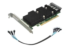 Câble contrôleur HBA 4x NVMe U.2.+ pour Dell PowerEdge R730XD 24x2.5" - Photo 1/3