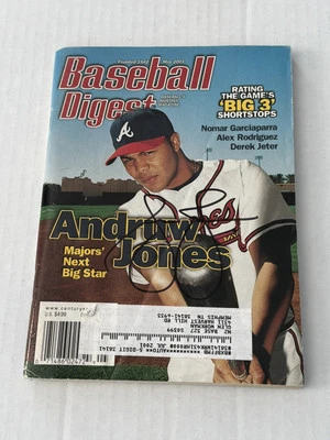 Andruw Jones 2001 Baseball Digest Authentic Signed Autograph Auto Atlanta Braves - Image 1 of 3