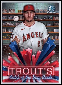 2025 Bowman Mike Trout Hobby Stars Refractor #HS-6 Los Angeles Angels - Bild 1 von 10