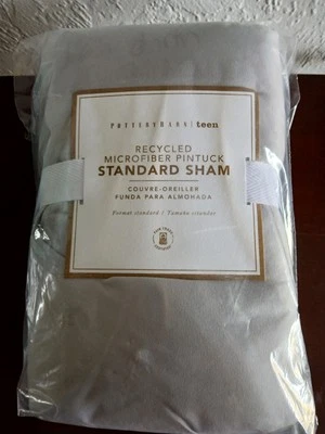 Pottery Barn Teen Standard Sham Lt Gris 26x20 Totalmente Nuevo Foto 1 de 3