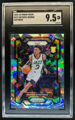 2023-24 Prizm Keyonte George RC Prizm Ice Rookie #127 Jazz SGC 9.5 - Image 1 of 2