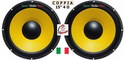 2 Pezzi (Coppia 800W) Woofer SubWoofer Cono Universale 38 Cm 15" Pollici 4 Ohm - Immagine 1 di 4
