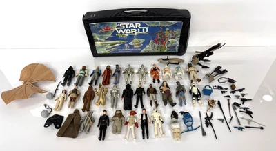Lot Of 28+ Vintage Star Wars Figures Kenner 1980s Original & accessories & Case - Image 1 of 4