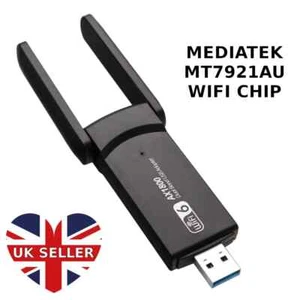 USB 3.0 WiFi Adapter 2.4GHz / 5GHz / 6GHz 802.11AX Wireless - Linux Compatible - Picture 1 of 4