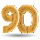 Pallone compleanno numero 90 anni Oro 101cm palloncini gonfiabile aria, ELIO