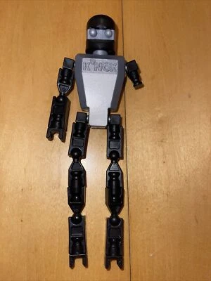 K'nex Robot Man Silver and Black with Silver Eyes Knex K-nex Poseable Incomplete - Image 1 of 2
