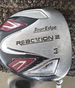 44.75 IN TOUR EDGE REACTION 2 3 FAIRWAY WOOD GOLF CLUB REG GRAPHITE VERY NICE - Picture 1 of 5