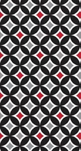 Cathedral Window Wedding Floral Garden Party Guest Towel Napkins - Black/Red - Picture 1 of 1