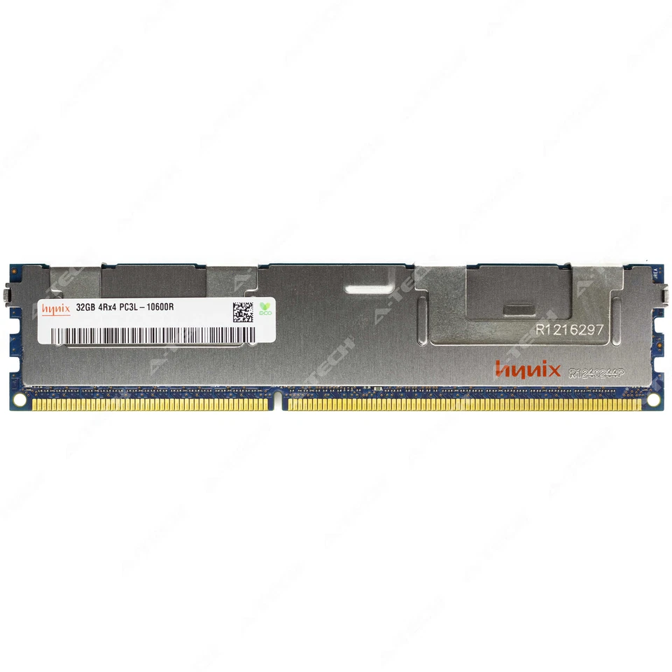 Hynix 32GB 4Rx4 PC3L-10600 RDIMM DDR3L 1333 ECC REG Registered Server Memory RAM - Image 1 of 2