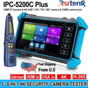 Rsrteng IPC-5200C Plus 4K IP CCTV Camera Tester Monitor CVI AHD SDI TVI WIFI VGA - Picture 1 of 12