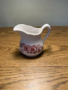 CREMA VINTAGE FLOREALE ROSSO MARRONE RAMBLER ROSE RISTORANTE WARE HOMER LAUGHLIN - Foto 1 di 5