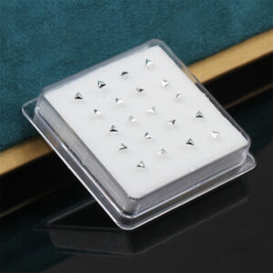 925 Silver Color Triangle Nose Stud,Ring Piercing Jewelry Men Women Wholesale