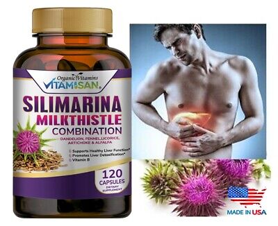 Organic Vitamin Milk Thistle Silimarina 120 Capsules Made In USA Extra Strength • 13$